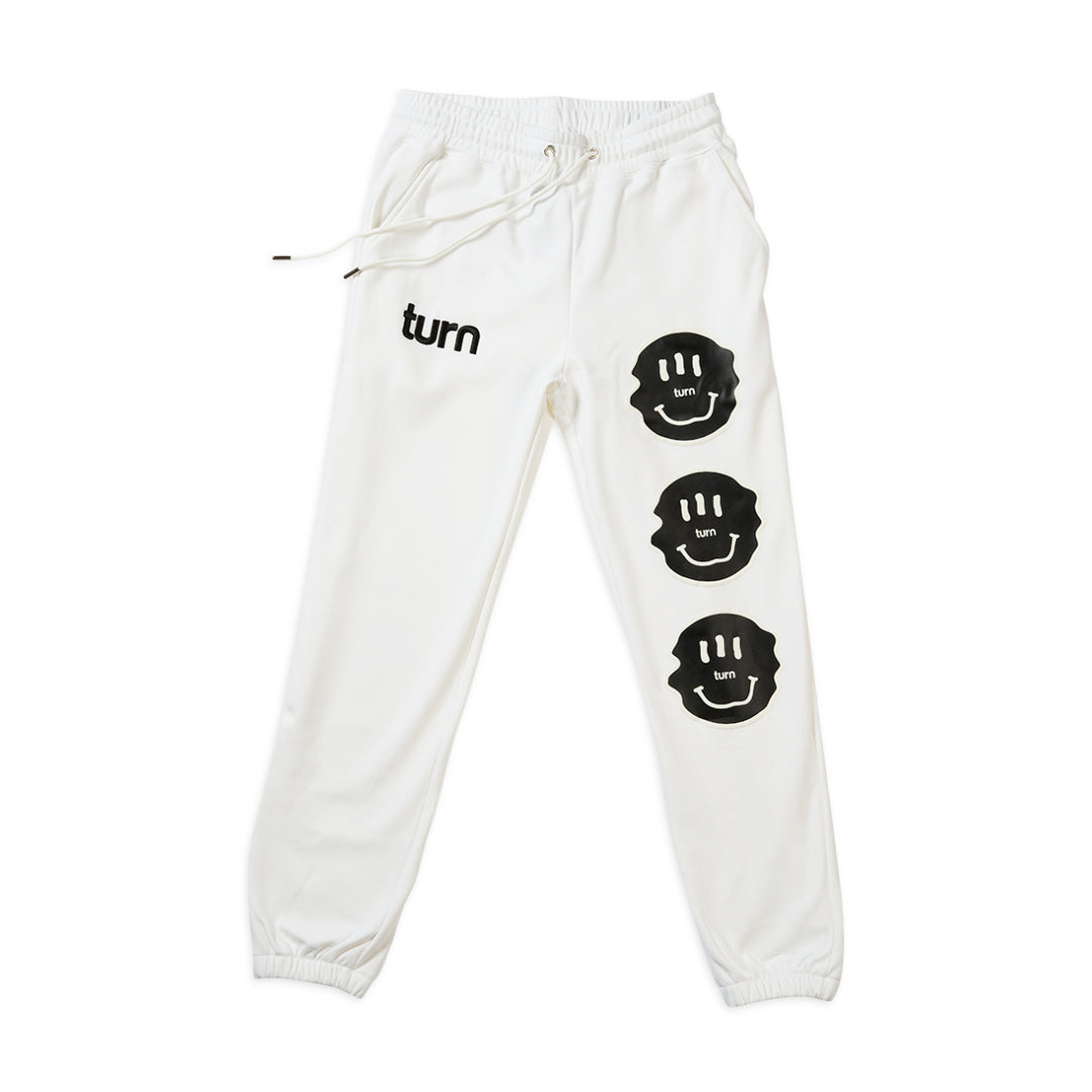 triple black smiley joggers