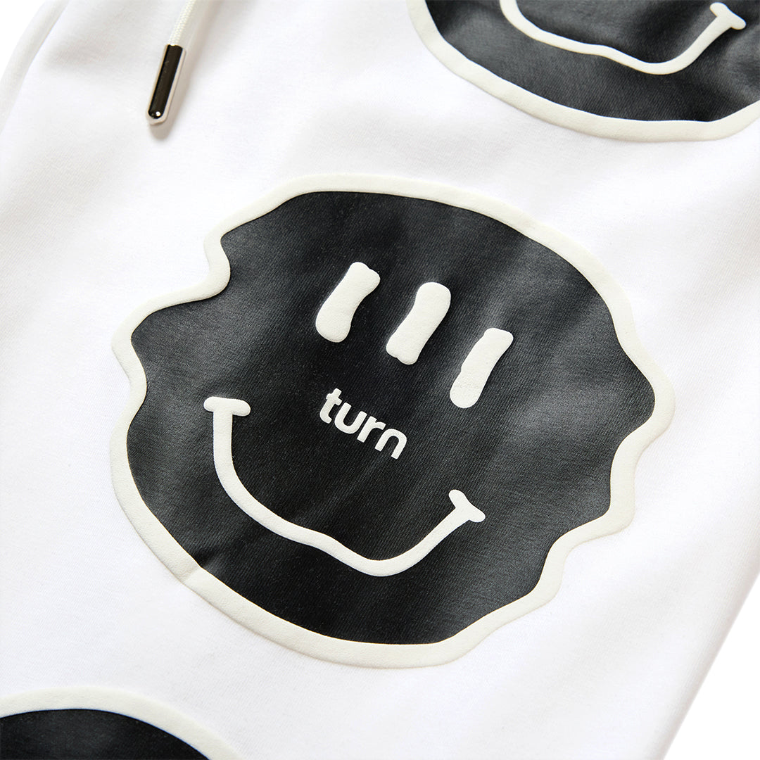triple black smiley joggers