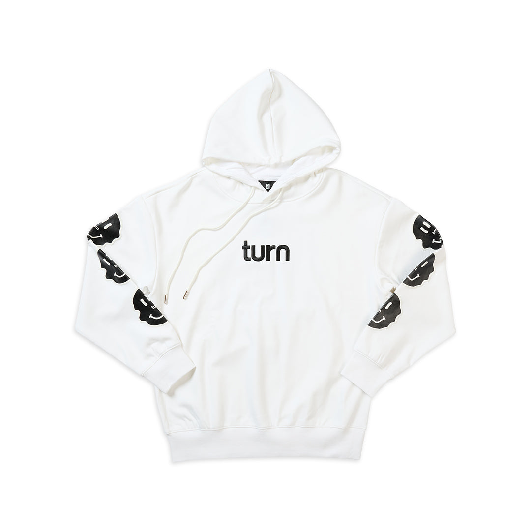 triple black smiley hoodie
