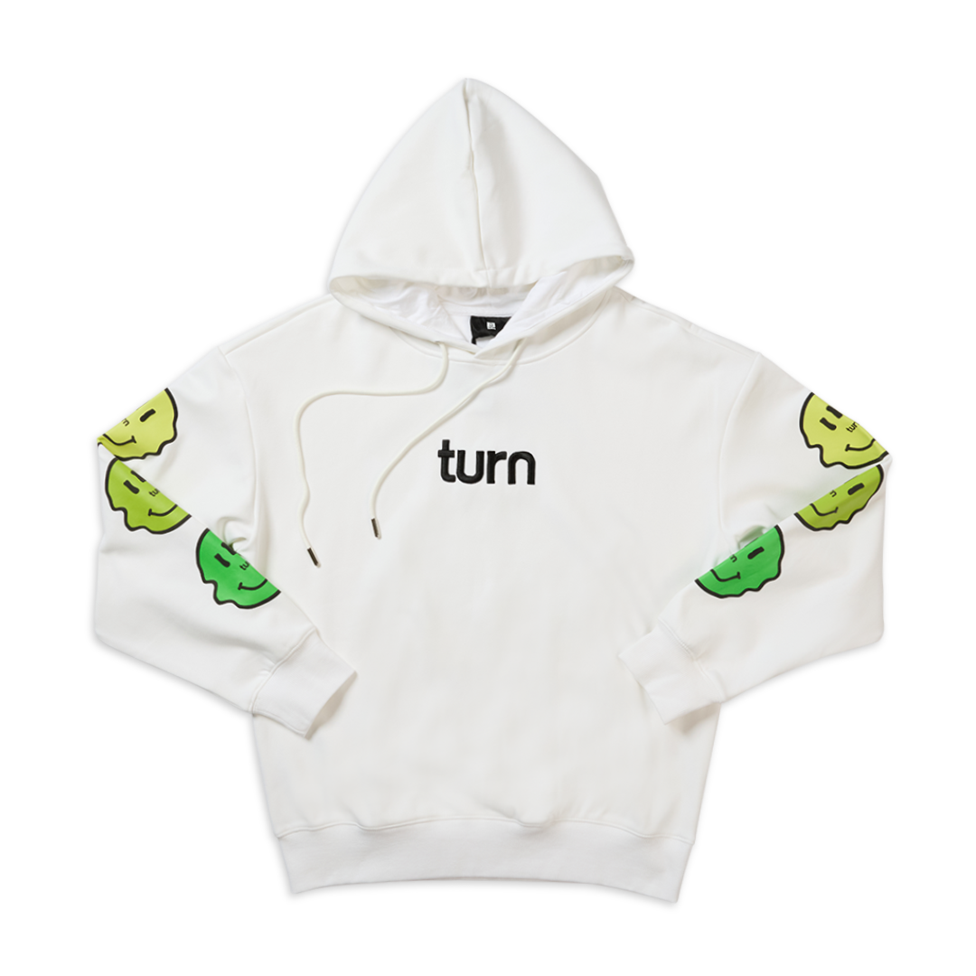 triple green smiley hoodie