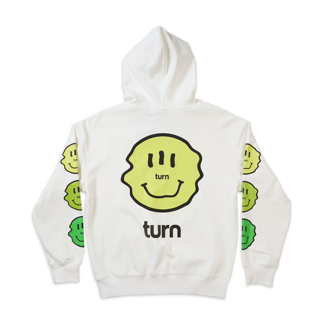 triple green smiley hoodie