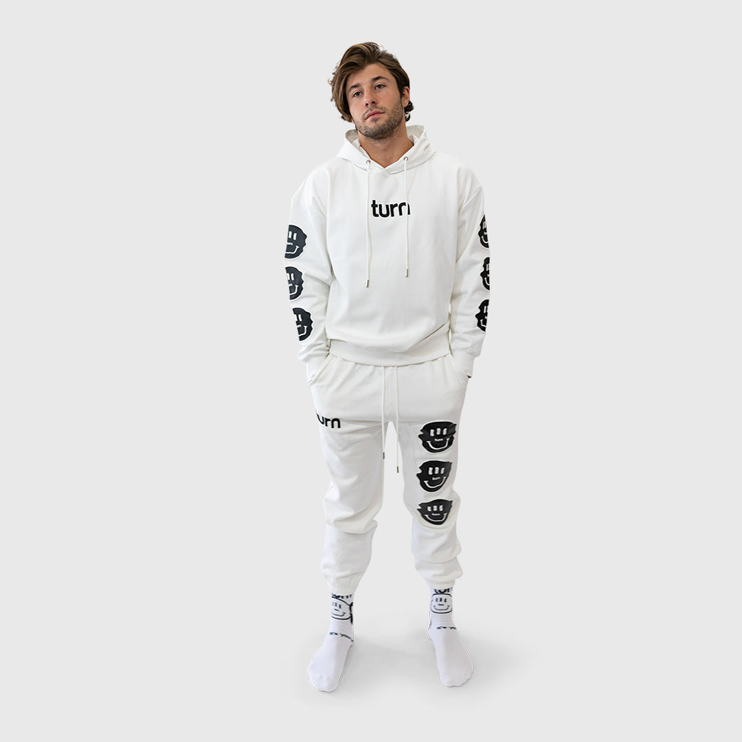 triple black smiley hoodie