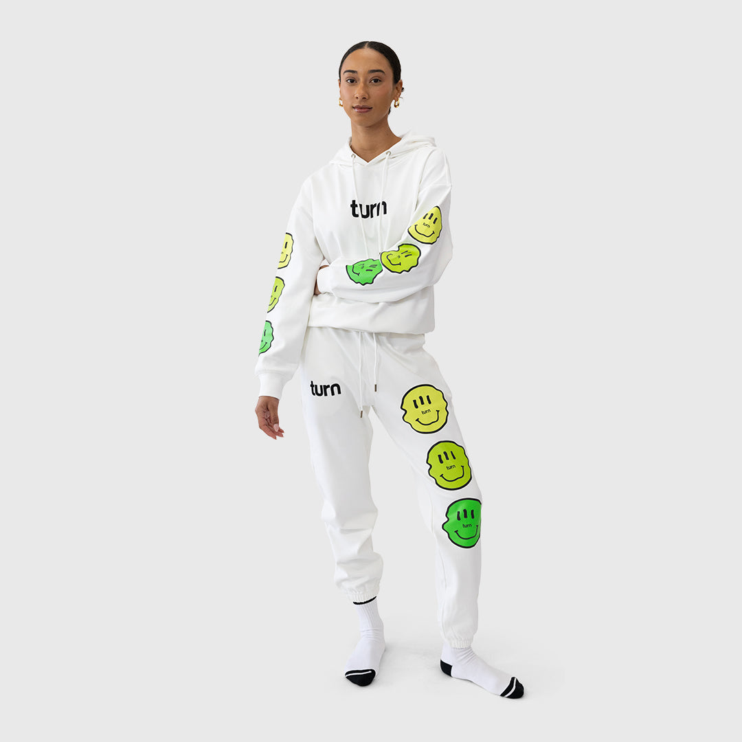 triple green smiley hoodie
