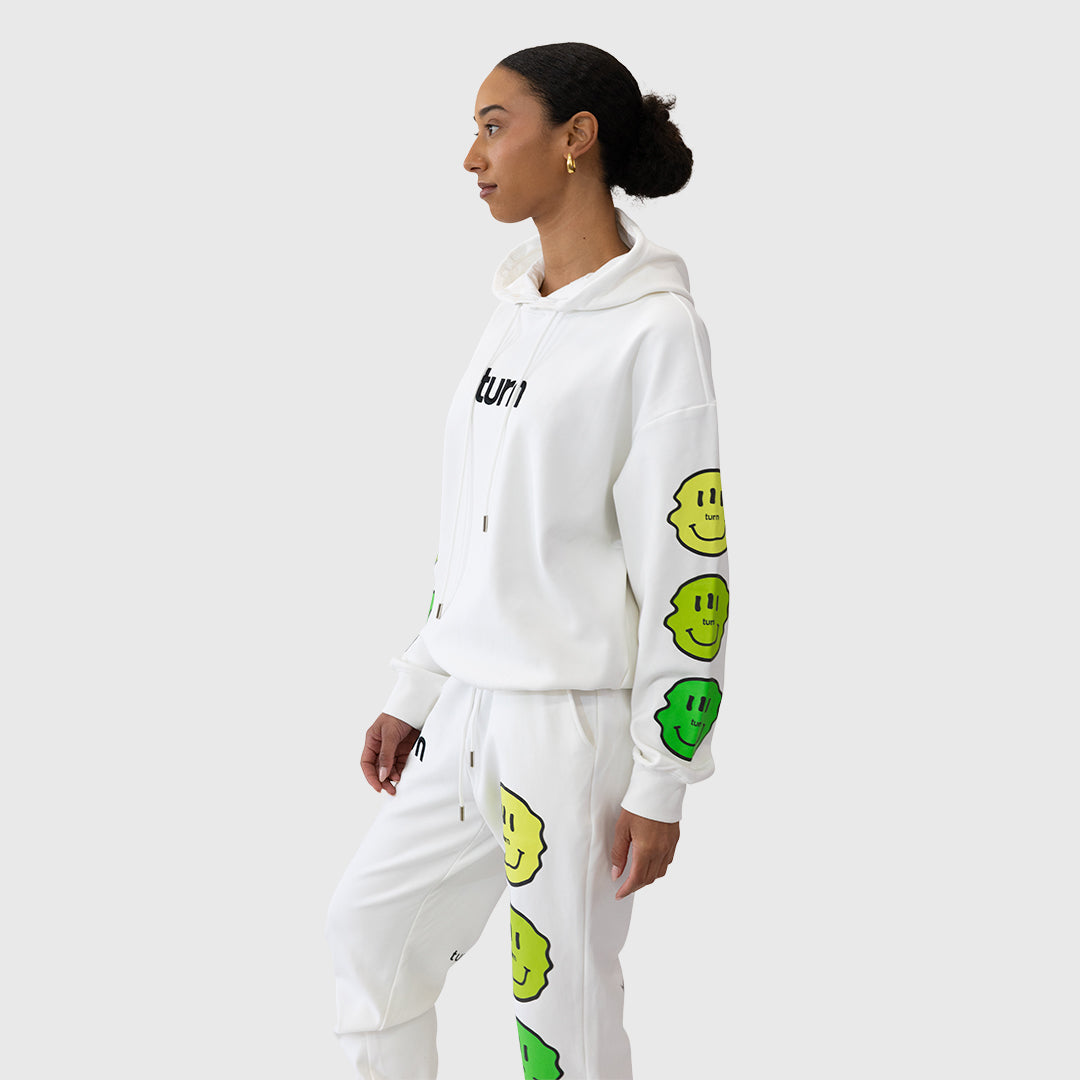 triple green smiley hoodie