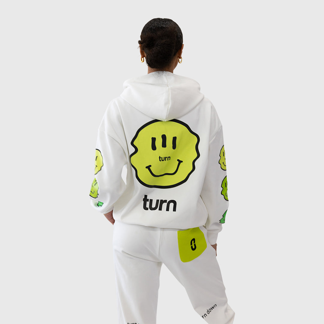 triple green smiley hoodie
