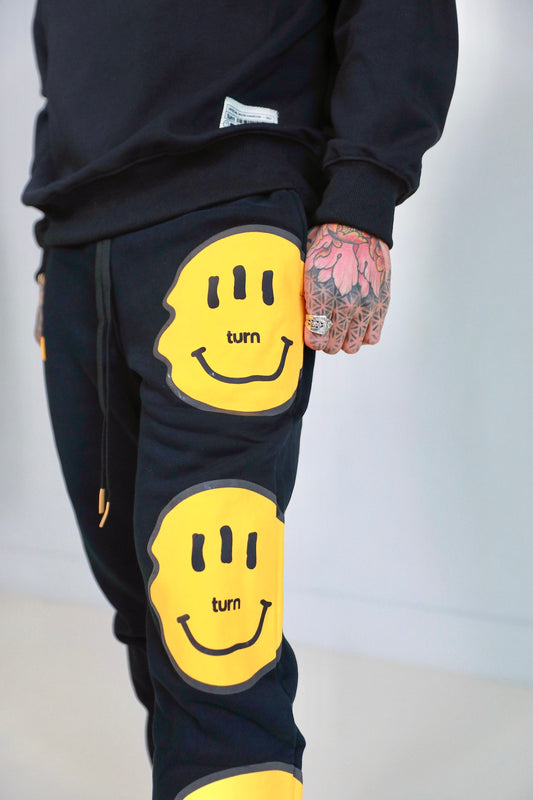 triple smiley joggers