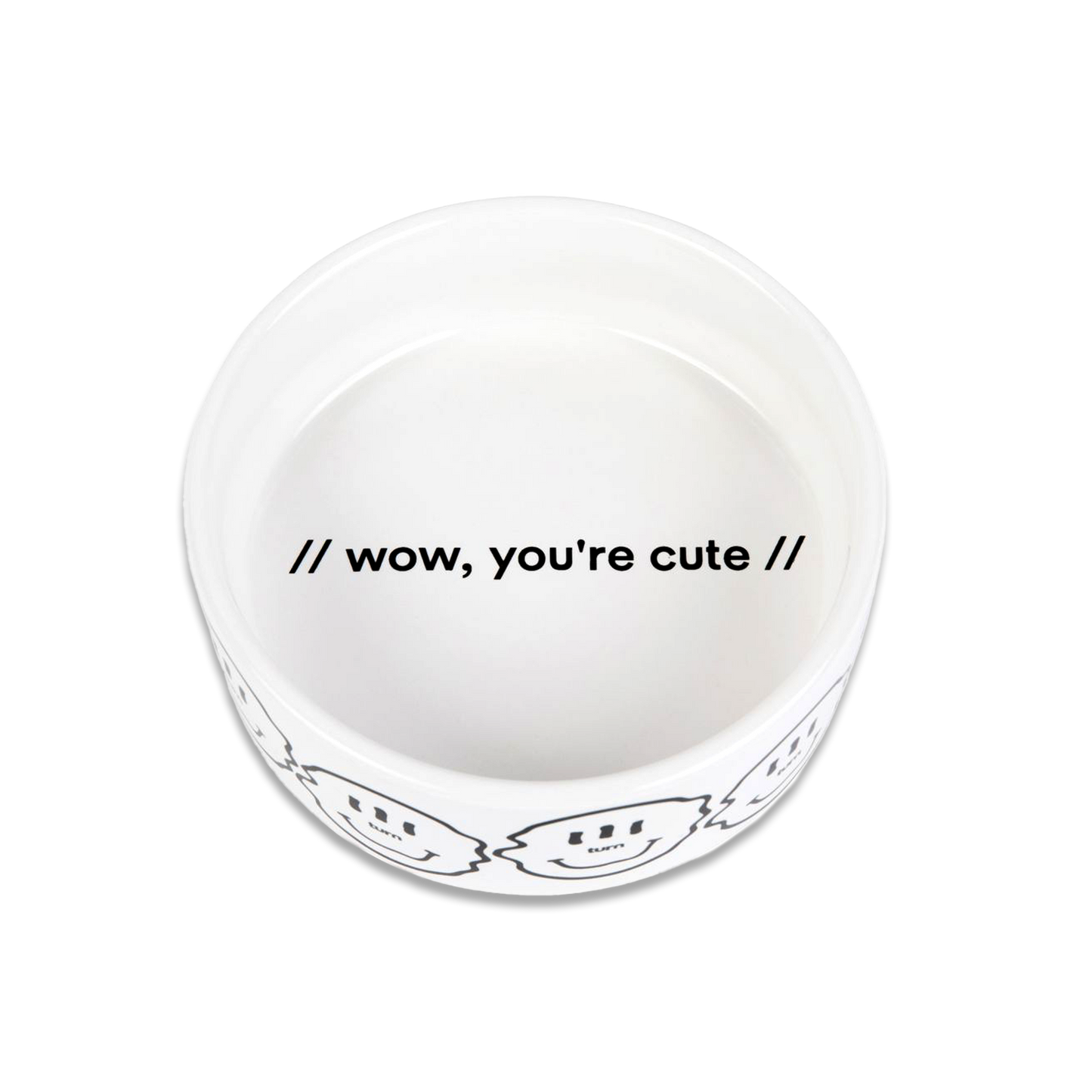 you're cute pet bowl