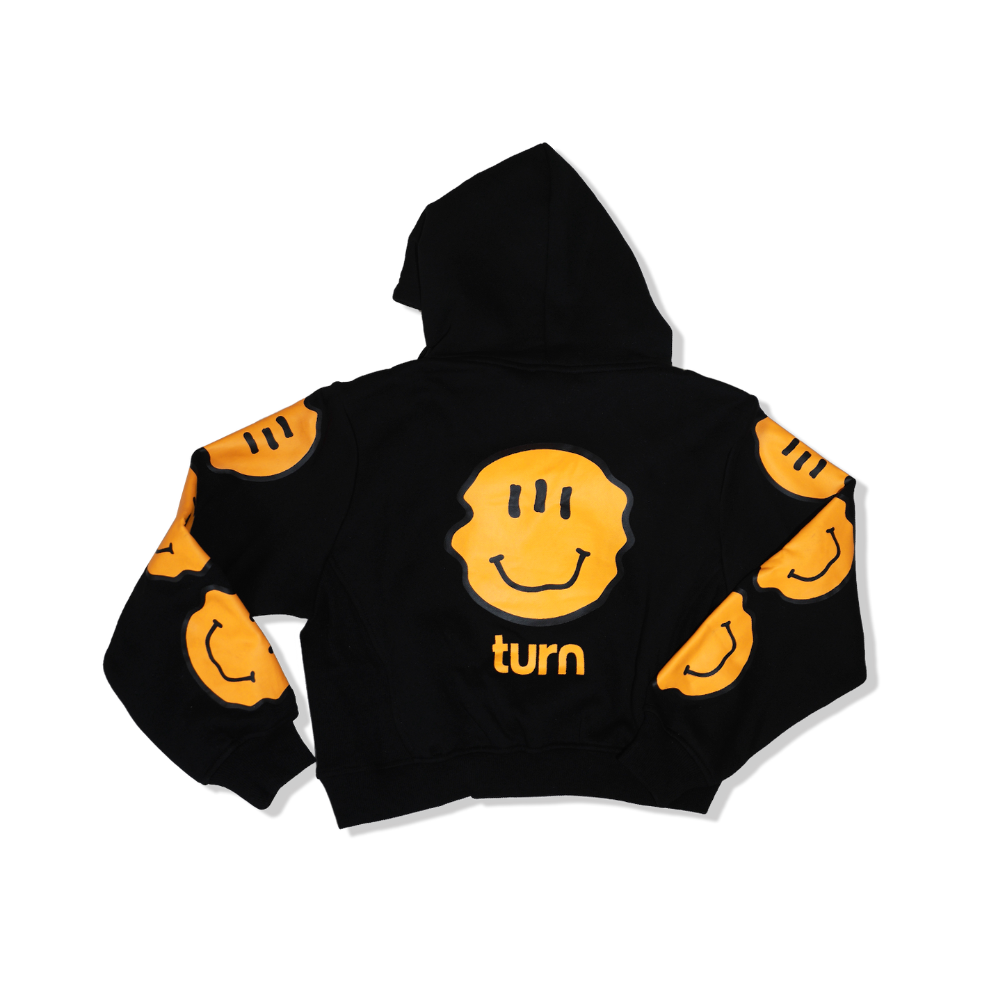 smiley crop hoodie