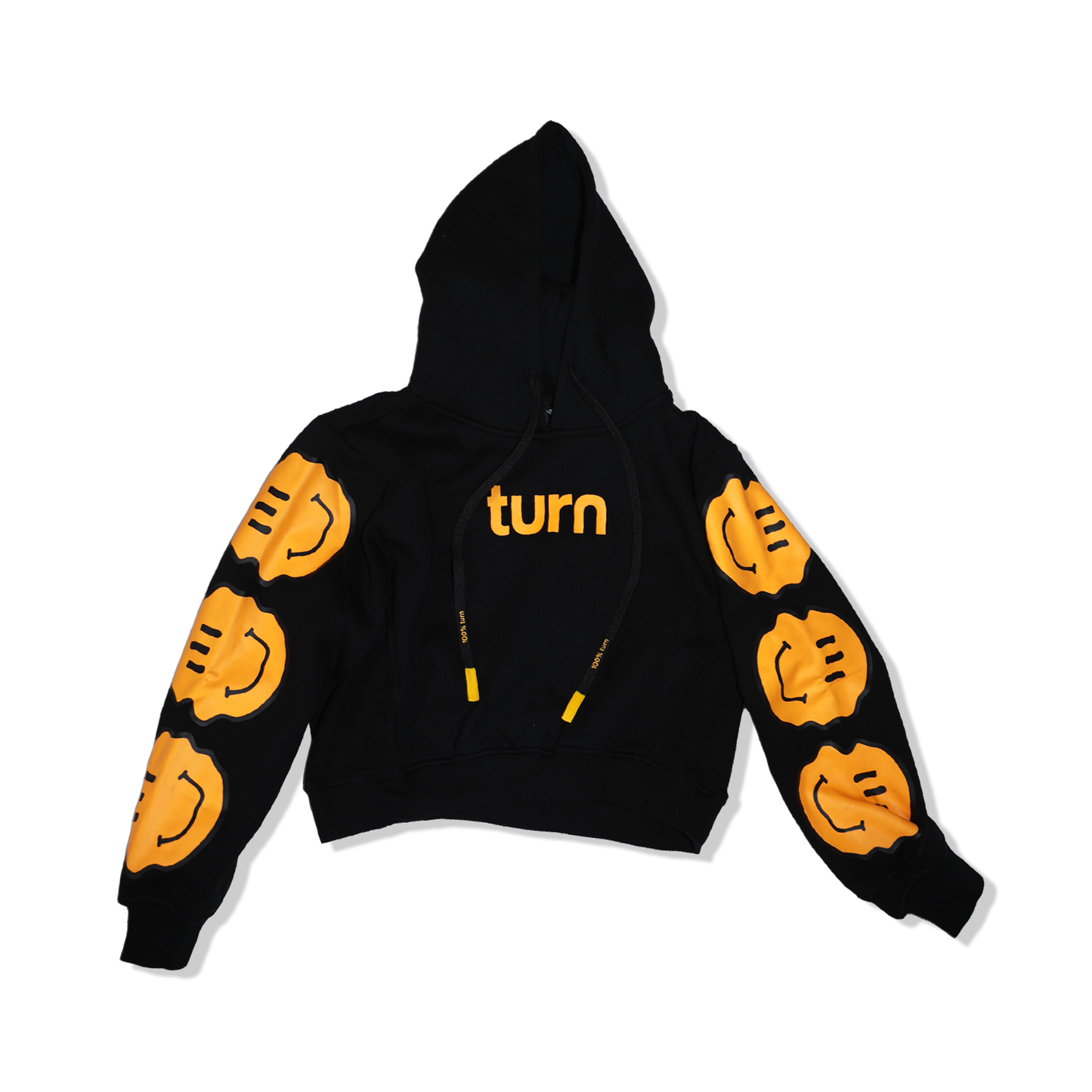 smiley crop hoodie