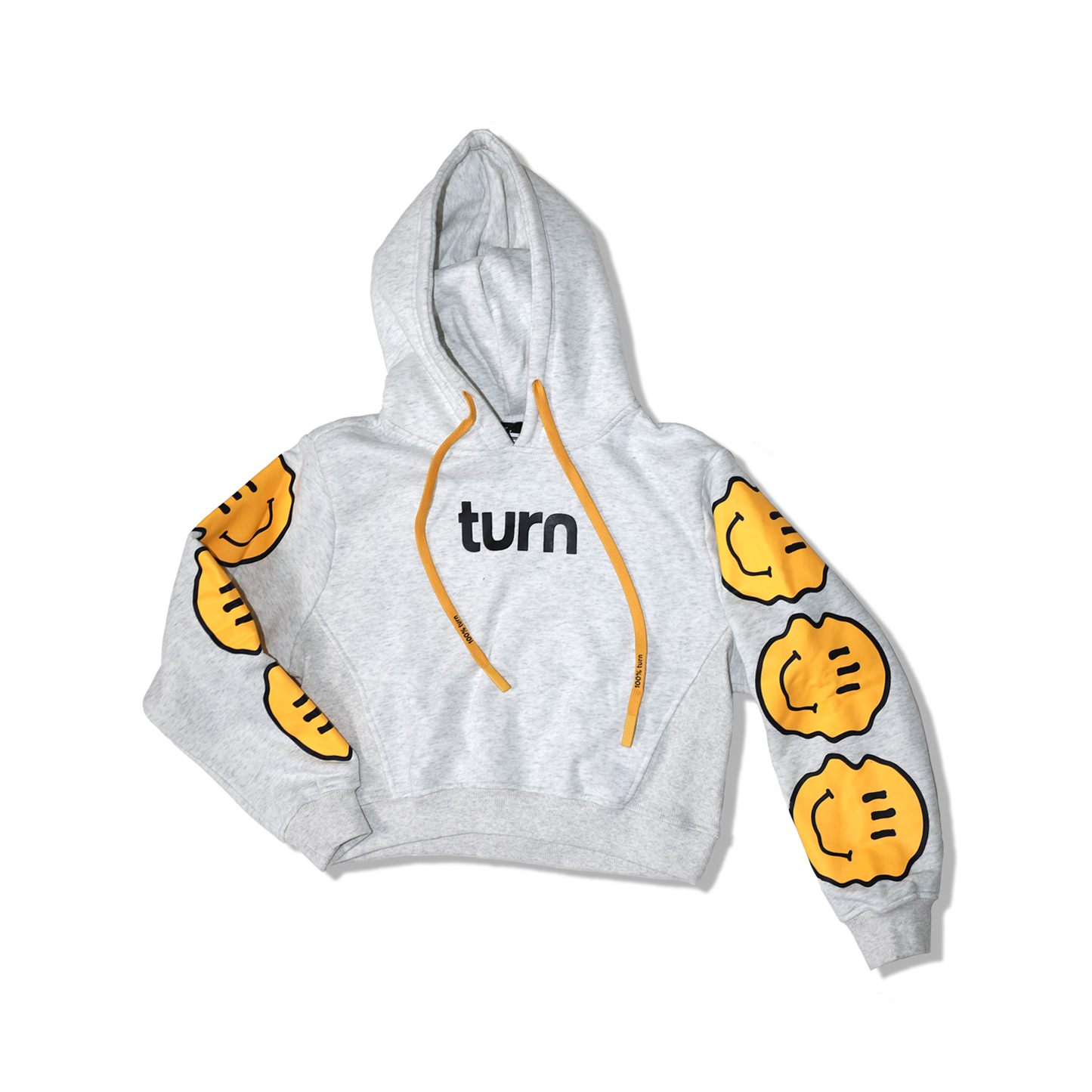 smiley crop hoodie